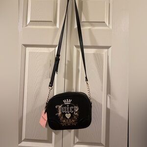 Juicy Couture Black Crossbody with Embroidered Logo
